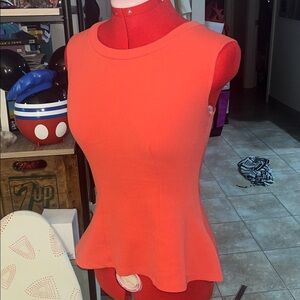 Elegant Coral Sleeveless Blouse